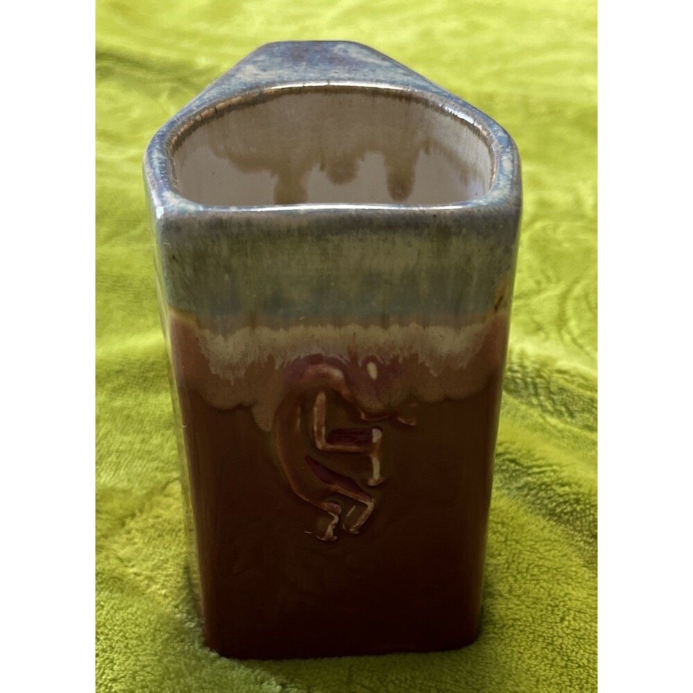 Rodolfo Padilla Coffee Mug Cup Stoneware Art Pottery Kokopelli Man Red And Gray